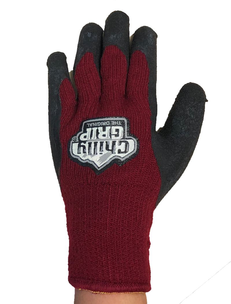 Load image into Gallery viewer, Red Steer Chilly Grip A311BG Women's Heavyweight Thermal-Lined Foam Latex Gloves, Maroon/Black
