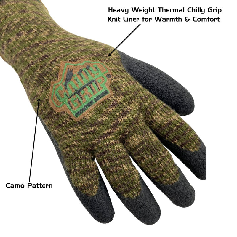 Load image into Gallery viewer, A313 Chilly Grip Camo Thermal Knit Liner, Rubber Palm, Sizes S-XL
