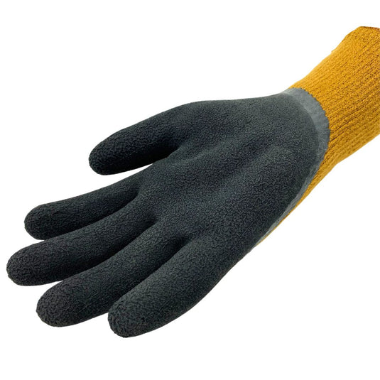 A315 CHILLY GRIP® BROWN KNIT LINER W FOAM LATEX PALM - SIZES M-XL