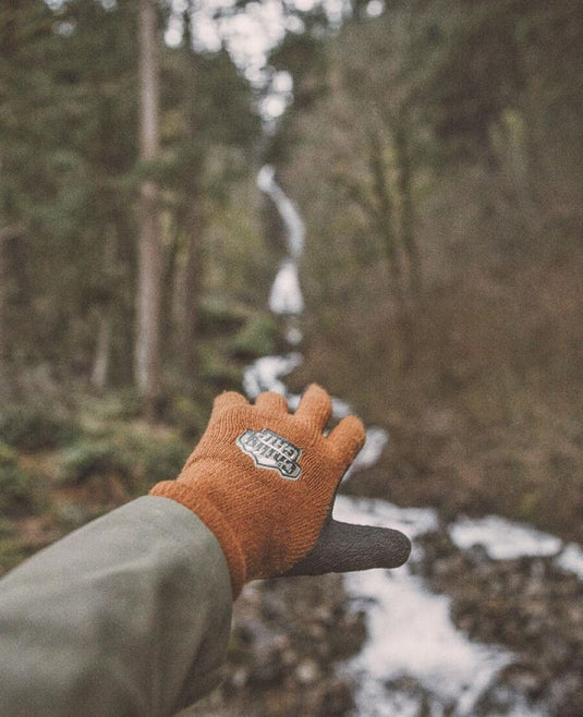 A315 CHILLY GRIP® BROWN KNIT LINER W FOAM LATEX PALM - SIZES M-XL