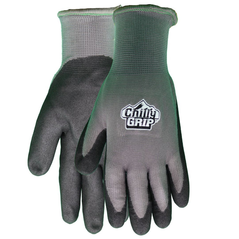 Load image into Gallery viewer, A320 Chilly Grip® H2O Water Resistant Gray Gloves, Thermal Liner, Black Nitrile Coated Palm, Sizes S-XL
