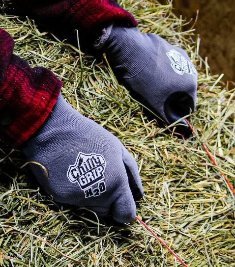 A320 Chilly Grip® H2O Water Resistant Gray Gloves, Thermal Liner, Black Nitrile Coated Palm, Sizes S-XL