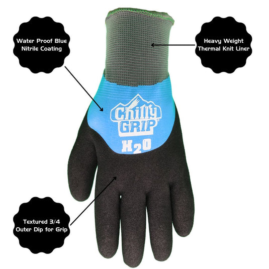 A323 Chilly Grip H2O Waterproof Thermal Knit Liner, Sizes M-XXL