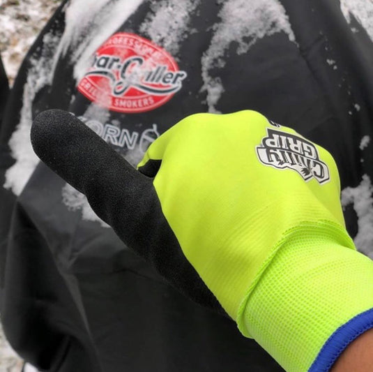 A324 Chilly Grip® H2O Waterproof Thermal-lined Black/Hi-Vis Gloves - Nitrile Over Dip Coating, Sizes M-XXL