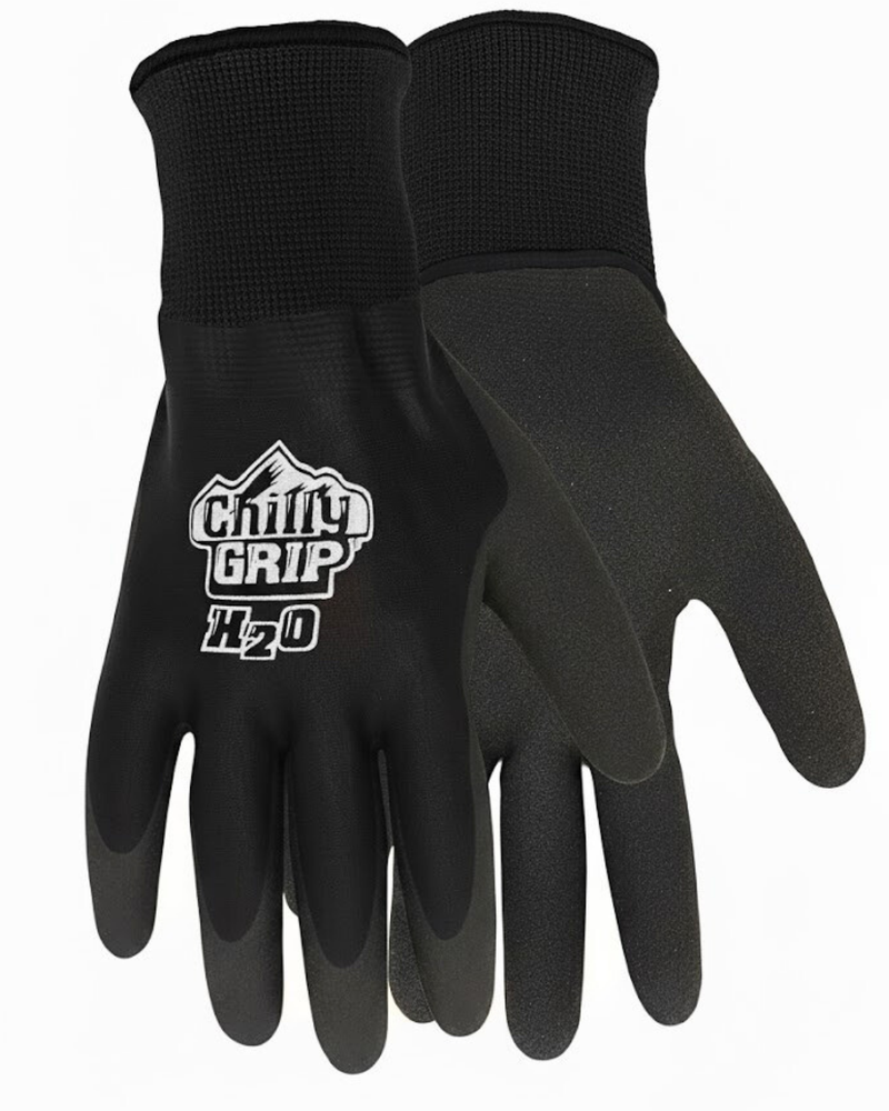 Load image into Gallery viewer, Chilly Grip A326 Black Waterproof H2O Thermal Insulated Gloves, Snug-Fit Wrist, Textured Palm, Sizes M-XL
